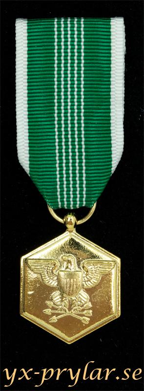 Army Commendation medal miniatyrmedalj i guld