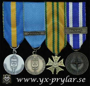 Monterade miniatyrmedaljer FMVPLsm, FMintBM, Nijmegen, NATO BALKANS