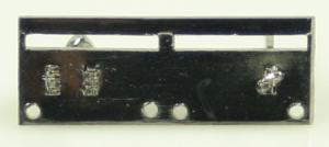 Monteringsskena för 2 miniatyrmedaljer