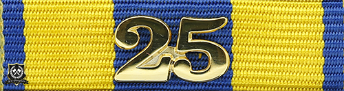 Släpspänne "Hemvärnets tjänstgöringsmedalj för 25 tjänsteår"