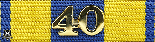 Släpspänne "Hemvärnets tjänstgöringsmedalj för 40 tjänsteår"