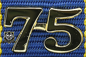 Siffra för 75 tjänsteår till hemvärnets tjänstgöringsmedalj