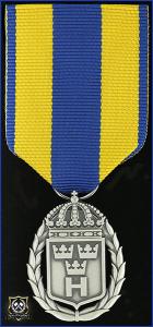 Hemvärnets tjänstgöringsmedalj i silver med parmonterad siffra för 10 tjänsteår