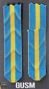 Miniatyrband till Grundutbildningsmedaljen/ värnpliktsmedaljen