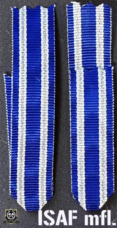 Miniatyrband till NATO Non ART5 ISAF medaljen (mfl.)