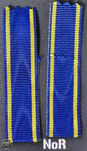 Miniatyrband till NoR, medaljen för nit och redlighet i rikets tjänst