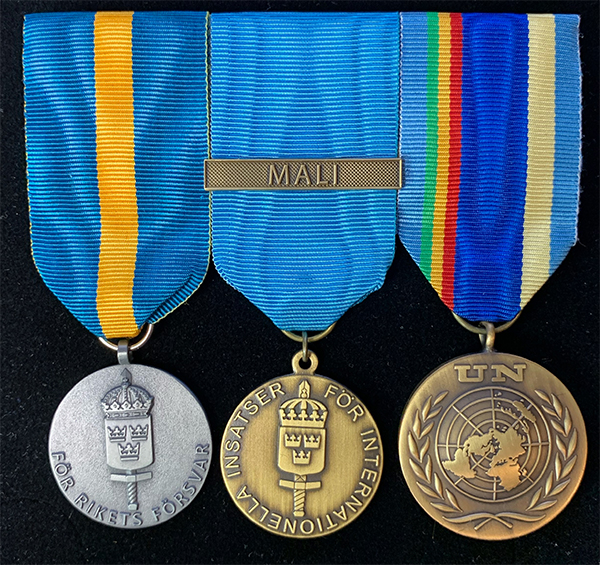 Monterade medaljer "GUSM+FMintBM+MINUSMA