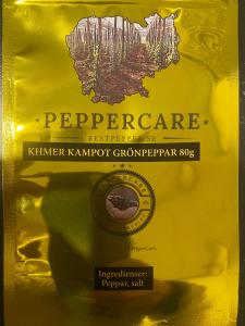 Färsk grönpeppar i salt 80 gr påse