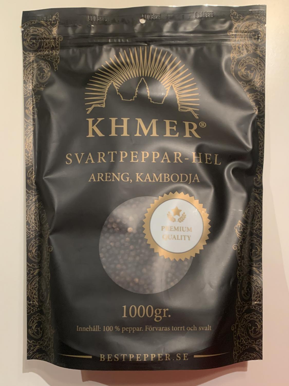 Svartpeppar ekologiskt odlad Khmer Areng