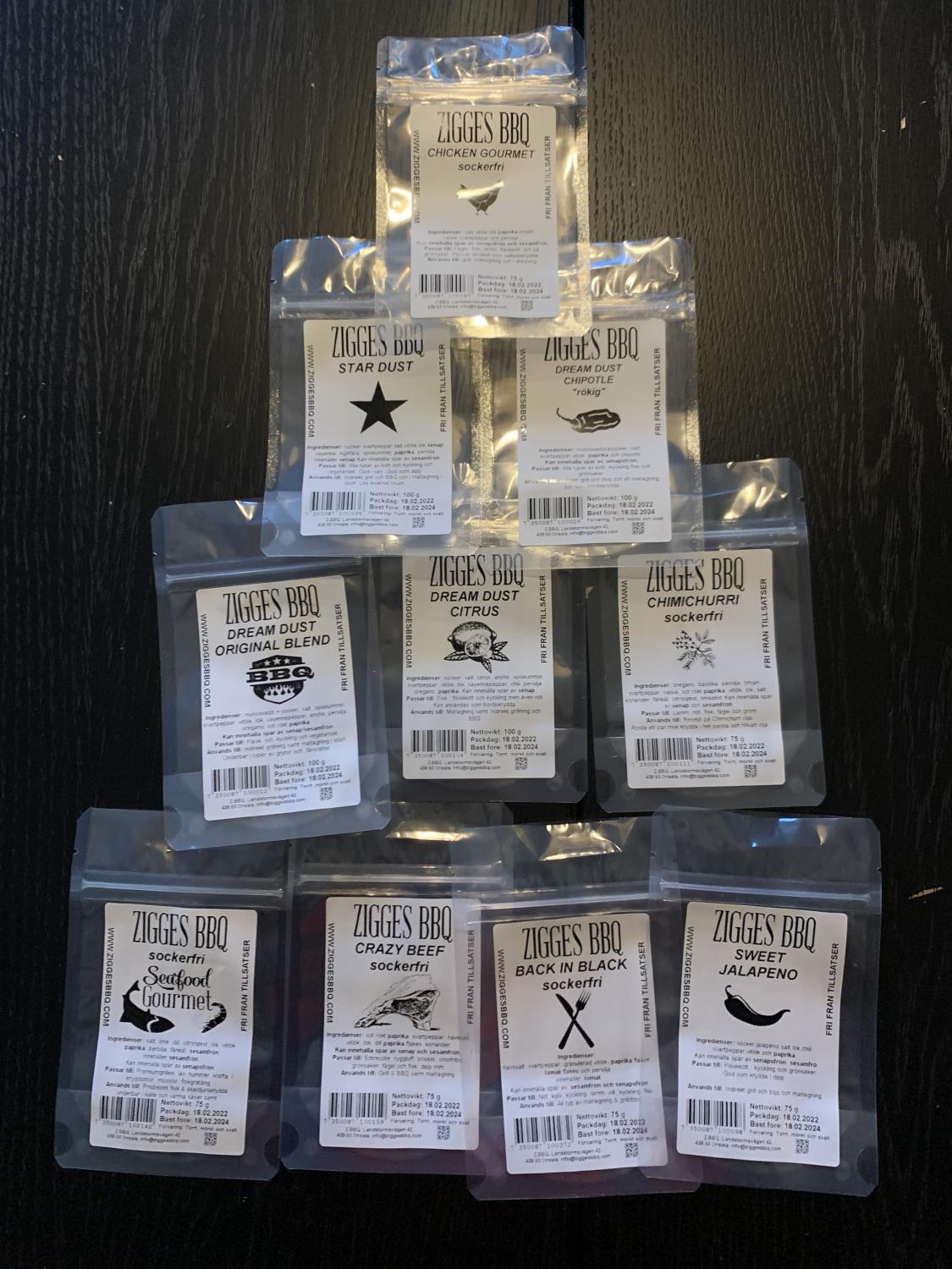 Zigges smakpaket med 10 i topp kryddor