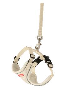 Dogman Air Mesh Cat Harness & Leash Set, Beige