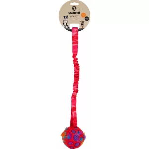 Play-n-tug ball with crinkle green Pink 50cm