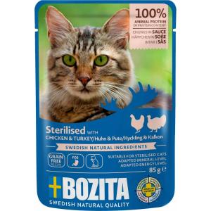 Bozita Feline i sås, påse 85gr Steriliserad kyckling och kalkon