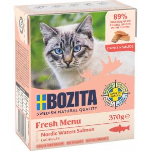 Bozita Feline Bitar I Sås Med Lax, 370gr Tetra Recart