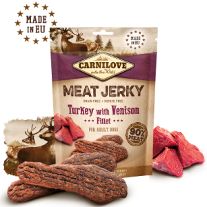 Carnilove Meat Jerky Turkey with Venison Fillet 100g