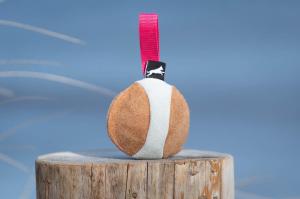 Joy of dog sport chewie ball leather pink *Förköp - få 10% rabatt