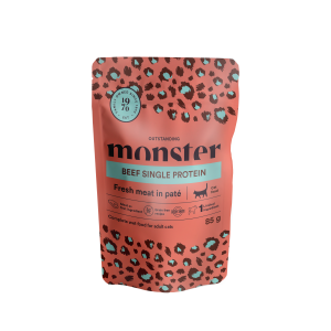 Monster Cat Pouches Adult Beef 85g