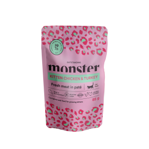 Monster Cat Pouches Kitten Chicken/Turkey 85g