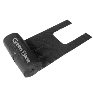 Bajspåse Green Bone Svart med Handtag 50st