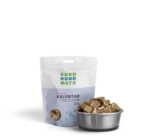Sundhundmat Frystorkad Kalvbitar 60g