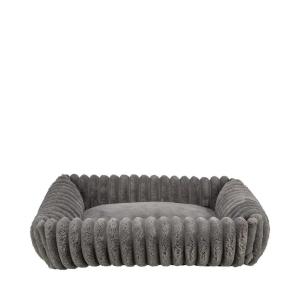 Lonni bädd, manchester plysch, rektangulär, grå - Flera storlekar