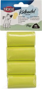 Bajspåsar, citron, 4 rullar x 20 st, gul, M