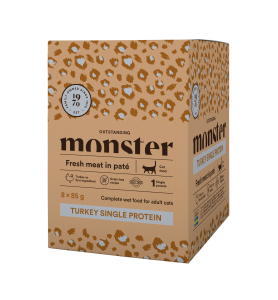 Monster Cat Pouches Adult Turkey 85g