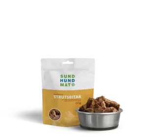 Sundhundmat Frystorkade Strutsbitar 60g