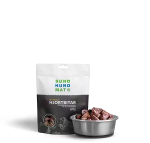 Sundhundmat Frystorkade Hjortbitar 60g