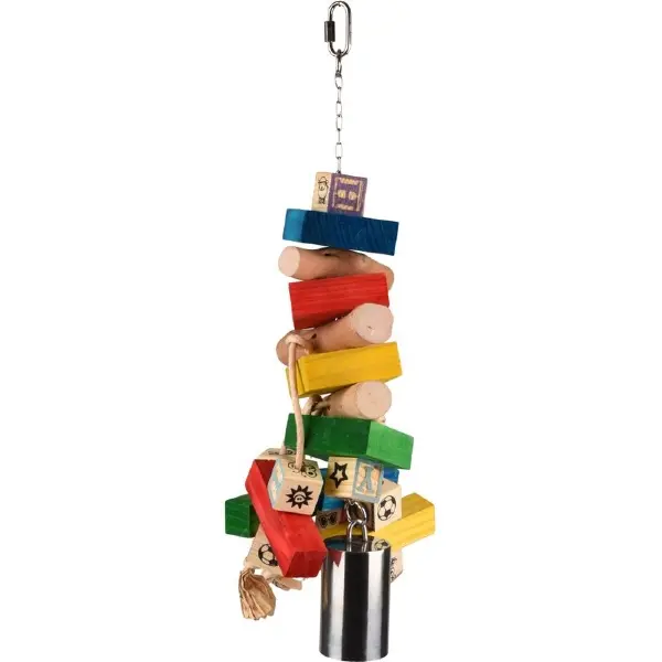 Fågelleksak med Klocka och Klossar 52cm
