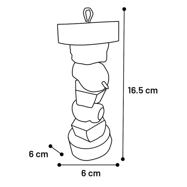 Hängleksak Fakir med Nötter 16cm
