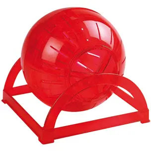 Lekboll för hamster med ställning