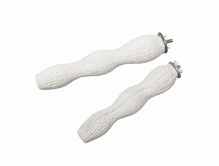 Mineralpinne vågig vit M