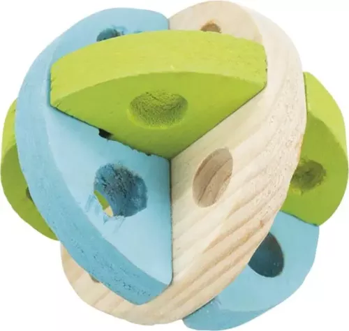 Färgglad Träboll 8 cm