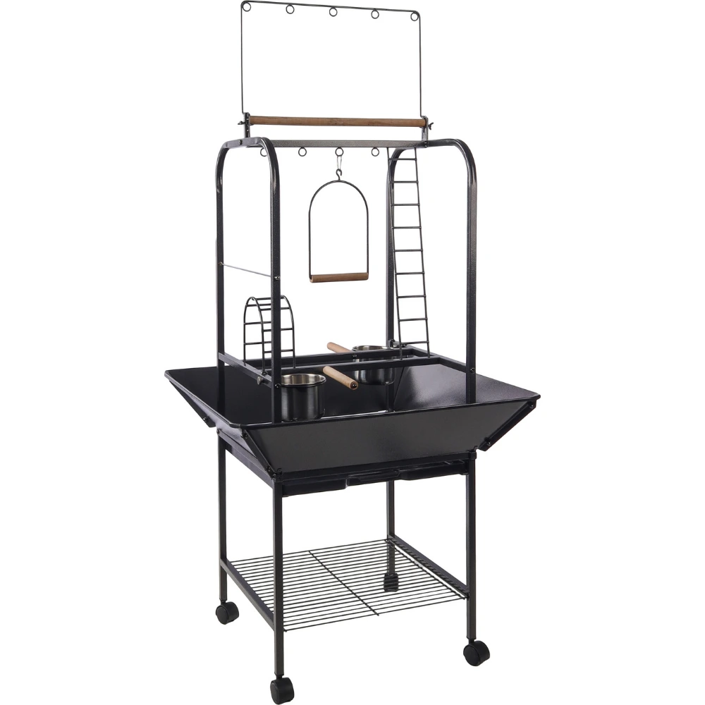 Lekställning i Metall med Stege, Sittpinnar och Skålset - 141cm