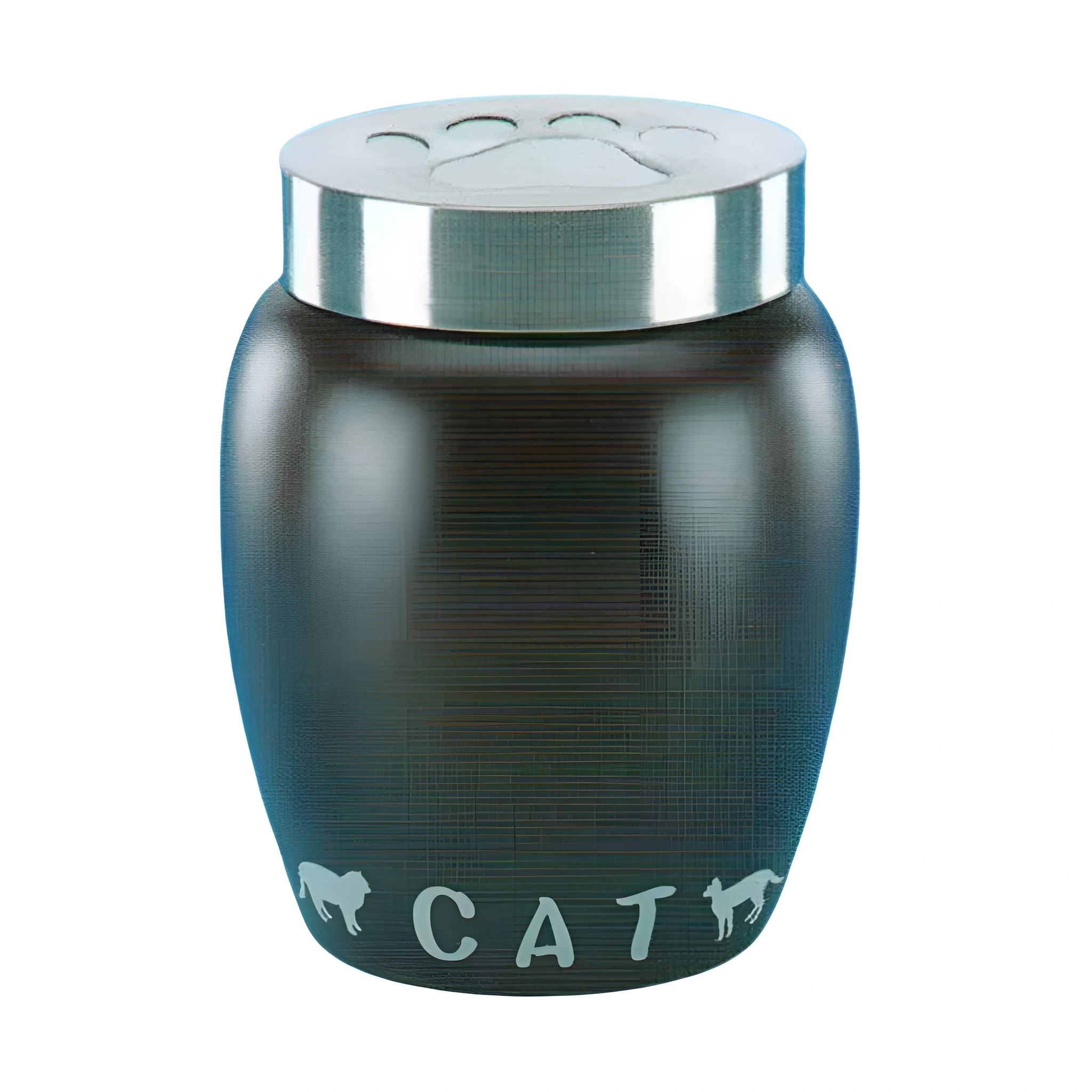 Keramikburk med skruvlock för kattgodis eller torrfoder