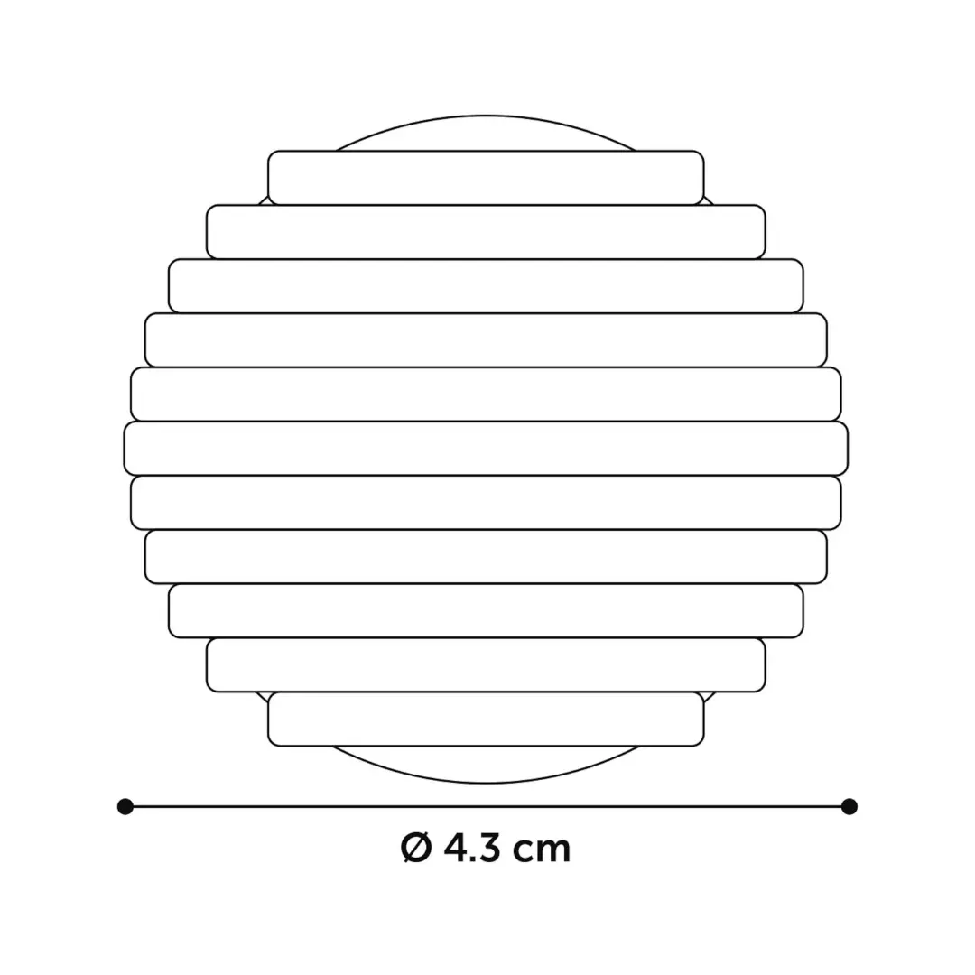 Hampa Boll Vit 4,3 cm 2-pack
