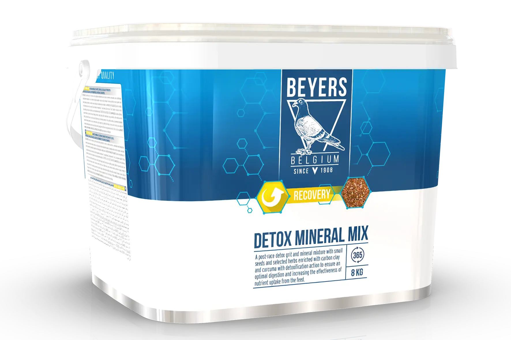 Gritmix med mineraler och pellets för detox till duvor