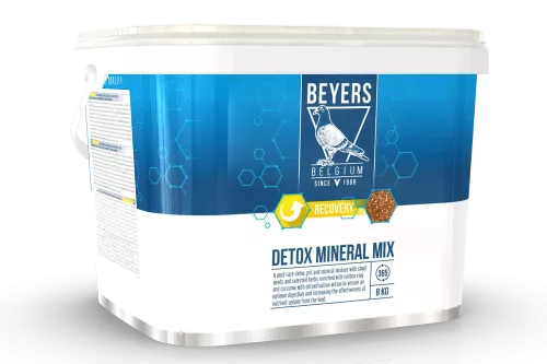 Gritmix med mineraler och pellets för detox till duvor