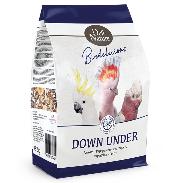 Papegojfoder down under till kakadua, och andra gojor från Australien. Deli Nature