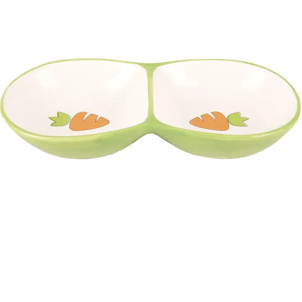 Dubbel keramikskål till mindre smådjur