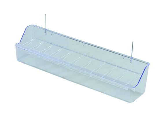 Fodertråg i transparant plast - 20 cm