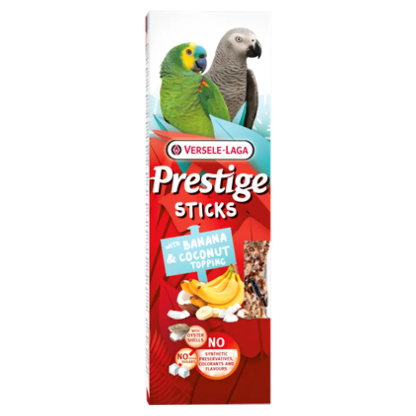 FröSticks till Papegoja med banan och kokos