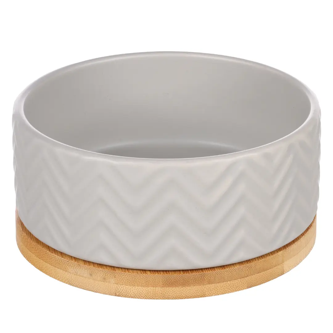 Matskål och vattenskål Bianco Rund  990 ml