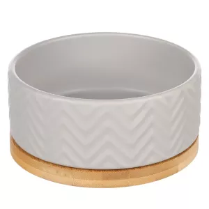 Matskål och vattenskål Bianco Rund  990 ml