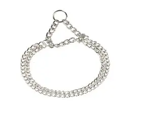 Halvstryp halsband med dubbla kedjor 2 mm