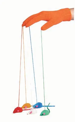 Handske med fem möss