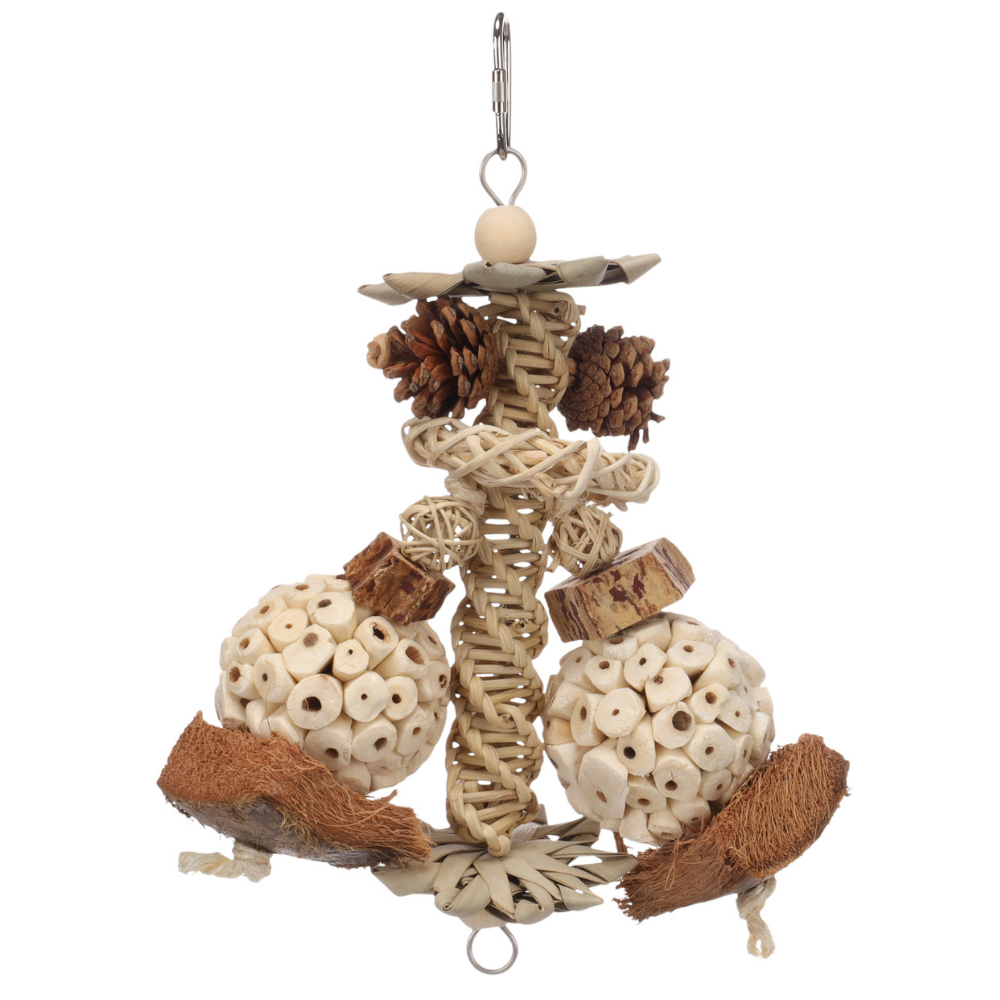 Hängleksak Ivy 24 cm med kokos, spiral och stjärnor