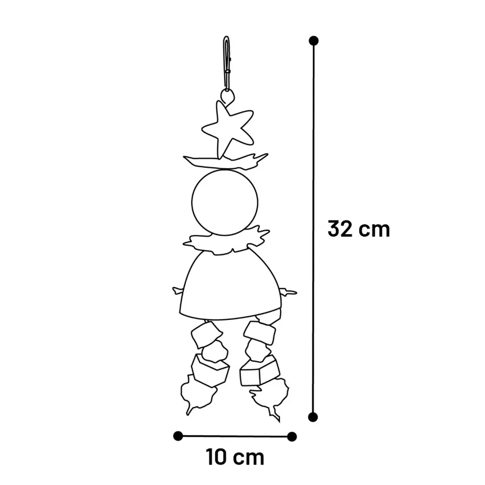 Hängleksak Geri 32 cm med Kokosnöt och rep
