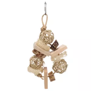 Hängleksak Fem 25 cm med loofah och pärlor